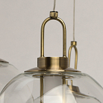 Люстра с 7-ю плафонами из прозрачного стекла в форме шара Orb Cascade  варинант исполнения - 11 | Loft Concept во Владивостоке