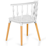 Пластиковый стул на ножках из массива бука Ferret Spiral White варинант исполнения - 6 | Loft Concept во Владивостоке