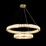 Люстра с 2-мя кольцами из натурального камня с регулируемыми плафонами Durability of Stone варинант исполнения - 5 | Loft Concept во Владивостоке