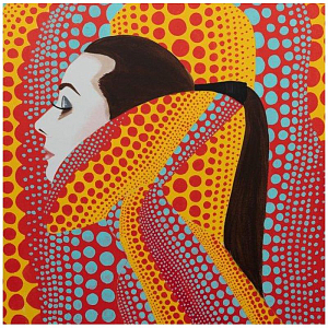 Картина She Dreamed of Kusama in Red and Yellow