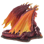 Декоративная статуэтка Дракон Красный Red Dragon with Orange Wings Statuette варинант исполнения - 3 | Loft Concept во Владивостоке