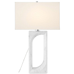 Настольная лампа на прямоугольном корпусе с тканевым абажуром One Piece Support варинант исполнения - 2 | Loft Concept во Владивостоке