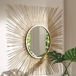 Зеркало-солнце круглое с золотыми лучам Sunrise варинант исполнения - 1 | Loft Concept во Владивостоке