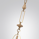 Подвесной светильник с круглым прозрачным плафоном и декоративной каменной вставкой Tectona  варинант исполнения - 6 | Loft Concept во Владивостоке