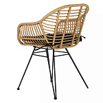 Стул с ротанговым плетением Wicker Half Chair с подлокотниками варинант исполнения - 3 | Loft Concept во Владивостоке