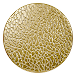 Журнальный столик с конусообразной основой и текстурной поверхностью золотого цвет Ethnic Metal варинант исполнения - 1 | Loft Concept во Владивостоке