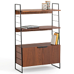 Стеллаж из стали и орехового дерева Derek Wood Rack варинант исполнения - 1 | Loft Concept во Владивостоке