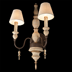 Бра с двумя конусовидными белыми тканевыми абажурами Terrain варинант исполнения - 4 | Loft Concept во Владивостоке