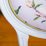 Стул светло-серый из натурального бука с изображением птицы в саду Blooming Birds варинант исполнения - 2 | Loft Concept во Владивостоке