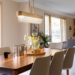 Люстра подвесная прямоугольная цвета латунь Kichler варинант исполнения - 8 | Loft Concept во Владивостоке