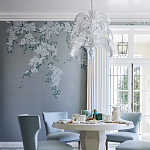 Обои ручная роспись Jasmine Standard colourway on Wood Ash slub silk варинант исполнения - 1 | Loft Concept во Владивостоке