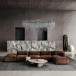 Люстра подвесная с металлическими цепочками и изогнутыми металлическими дугами 72 см Atlantis Chain варинант исполнения - 11 | Loft Concept во Владивостоке