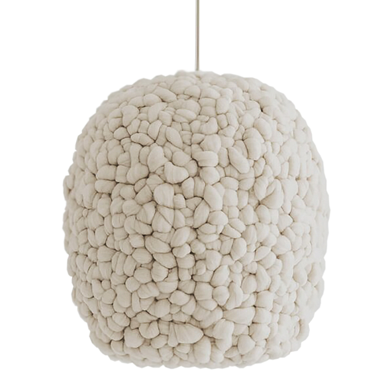 Светильник вязаный из шерсти Wool Lamp Cloud Бежевый Светильник вязаный из шерсти Wool Lamp Cloud Бежевый во Владивостоке | Loft Concept