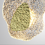 Бра с рельефным волнообразным стеклянным плафоном и вставкой из мрамора Liquid Stone варинант исполнения - 5 | Loft Concept во Владивостоке