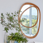 Ассиметричное зеркало в дубовой раме Infinity Symbol варинант исполнения - 2 | Loft Concept во Владивостоке