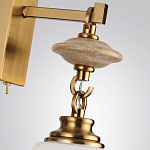 Бра со стеклянным плафоном конусообразной формы и декоративной вставкой из джута Tectona  варинант исполнения - 6 | Loft Concept во Владивостоке