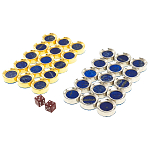 Нарды настольные из натурального камня лазурит и долерит Backgammon from Stone варинант исполнения - 11 | Loft Concept во Владивостоке