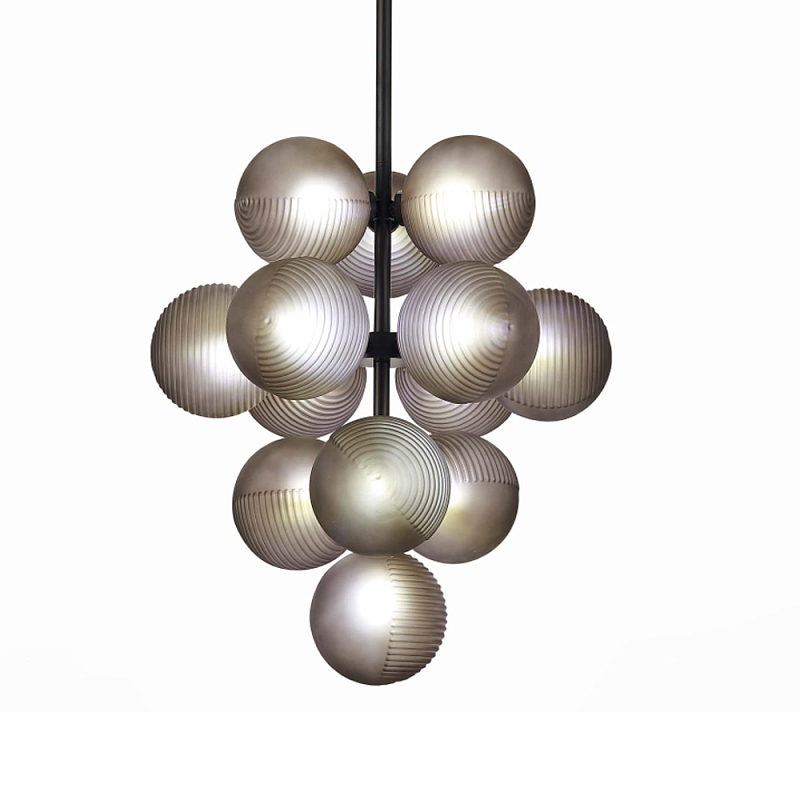 Люстра в форме виноградой грозди Inflorescence Дымчатый (Smoke) Черный во Владивостоке | Loft Concept 