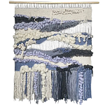 Современное ткачество гобелен в синих оттенках Blue Undine II варинант исполнения - 4 | Loft Concept во Владивостоке