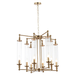 Люстра с 8-ю прозрачными цилиндрическими плафонами Jeanette варинант исполнения - 8 | Loft Concept во Владивостоке