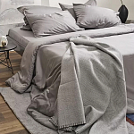 Плед из шерсти мериноса серого цвета 130×180 см Gray Waves варинант исполнения - 8 | Loft Concept во Владивостоке