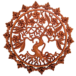 Панно из дерева круглое Sakura Panel With Trees варинант исполнения - 1 | Loft Concept во Владивостоке