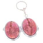 Зеркало брелок складное двухстороннее из натурального камня Родонит Stone Mirrors варинант исполнения - 3 | Loft Concept во Владивостоке