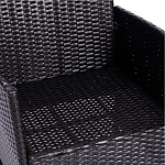 Обеденный комплект из искуственного ротанга Vintara черный варинант исполнения - 6 | Loft Concept во Владивостоке