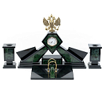 Настольный письменный набор из нефрита Герб России Dignity варинант исполнения - 1 | Loft Concept во Владивостоке