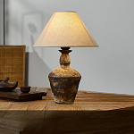 Настольная лампа с керамическим фактурным основанием и тканевым абажуром Eastern Tale варинант исполнения - 5 | Loft Concept во Владивостоке