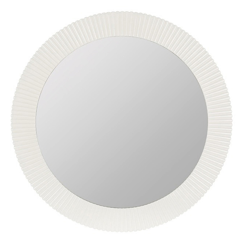 Зеркало в круглой фактурной раме Mirror Modern Texture белое Белый Зеркало в круглой фактурной раме Mirror Modern Texture белое Белый во Владивостоке | Loft Concept