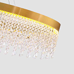 Люстра подвесная овальная с хрустальными подвесками Crystal Art  варинант исполнения - 2 | Loft Concept во Владивостоке