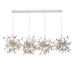 Люстра подвесная из четырех частей с металлическими круглыми элементами Terzani Argent варинант исполнения - 4 | Loft Concept во Владивостоке