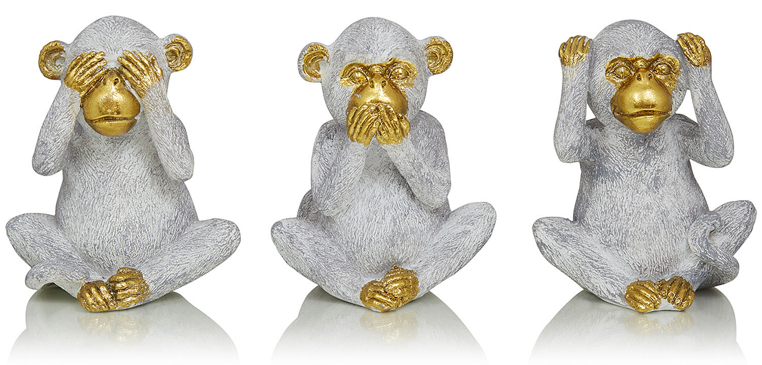 Комплект из 3-х статуэток Three Monkeys Комплект из 3-х статуэток Three Monkeys - Loft-Concept во Владивостоке