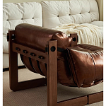 Кресло-диван кожаное на деревянном каркасе Medieval Furniture варинант исполнения - 5 | Loft Concept во Владивостоке