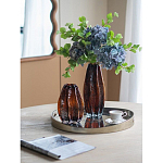 Ваза стеклянная янтарного цвета с текстурированным силуэтом Carambola варинант исполнения - 6 | Loft Concept во Владивостоке