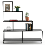 Ступенчатый стеллаж Menzie Steps Metal Rack Black варинант исполнения - 3 | Loft Concept во Владивостоке