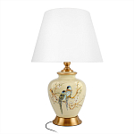 Настольная лампа бежевая с изображением птиц Slip Away варинант исполнения - 1 | Loft Concept во Владивостоке