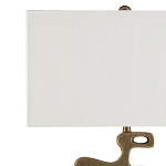 Настольная лампа с фигурным каркасом и прямоугольным тканевым абажуром Brutalist Profile варинант исполнения - 2 | Loft Concept во Владивостоке