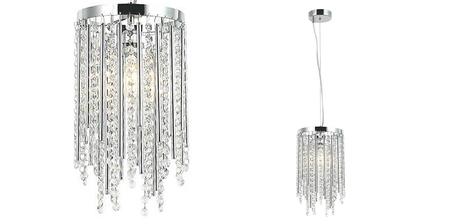 Подвесной светильник Crystal Wind Chimes Chrome Hanging Lamp Подвесной светильник Crystal Wind Chimes Chrome Hanging Lamp - Loft-Concept во Владивостоке