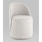 Пуф Loreen со спинкой вращающийся букле светло-серый варинант исполнения - 1 | Loft Concept во Владивостоке