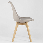 Стул с основой из пластика и мягким сиденьем Arvika Beige варинант исполнения - 2 | Loft Concept во Владивостоке