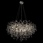 Люстра подвесная с прозрачными стеклянными подвесками в форме капель Диаметр 80 см Droplet Chandelier варинант исполнения - 5 | Loft Concept во Владивостоке