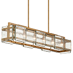 Люстра прямоугольная из толстого литого стекла Cast Glass варинант исполнения - 2 | Loft Concept во Владивостоке