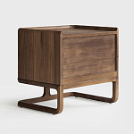 Прикроватный деревянный столик с 2-мя ящиками Moon Walnut Furniture варинант исполнения - 12 | Loft Concept во Владивостоке