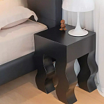 Дизайнерский журнальный стол чёрный с ножками волнистой формы Egopi варинант исполнения - 2 | Loft Concept во Владивостоке