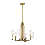  Люстра с прозрачными рифлеными цилиндрическими плафонами Kichler варинант исполнения - 16 | Loft Concept во Владивостоке