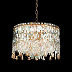 Люстра круглая с хрустальными подвесками на золотистом каркасе Roul Crystal Light варинант исполнения - 6 | Loft Concept во Владивостоке