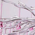 Люстра овальная с розовыми стеклянными подвесками в форме капель FAIRYTREE Light варинант исполнения - 2 | Loft Concept во Владивостоке