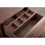 Прикроватный столик деревянный с 2-мя ящиками Moon Walnut Furniture варинант исполнения - 3 | Loft Concept во Владивостоке